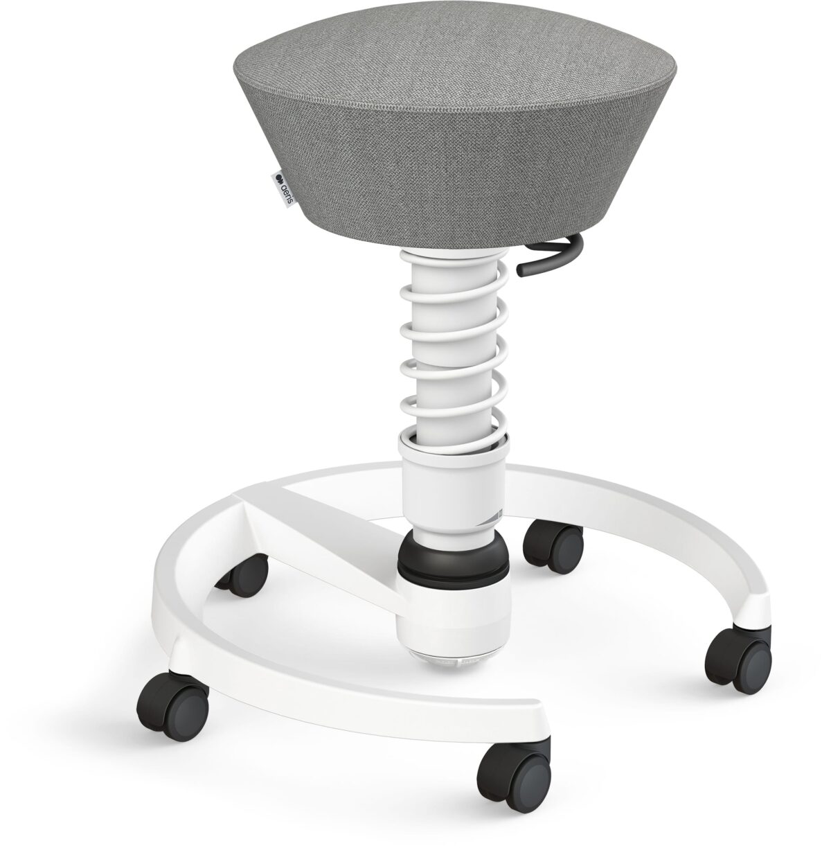 AERIS Sitzhocker Swopper 102HBSTWHWHC grau/weiss mit Rollen – Hochwertig & günstig bei ShopDeca