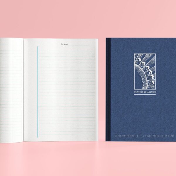 AURORA Notizbuch Heritage 234X165MM 1935N blau, liniert 112 Seiten