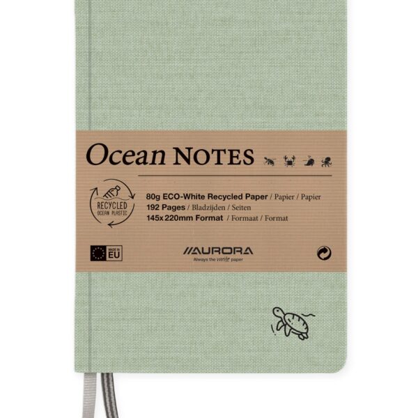 AURORA OCEAN NOTES A5 2396RTG grün, liniert 192 Seiten