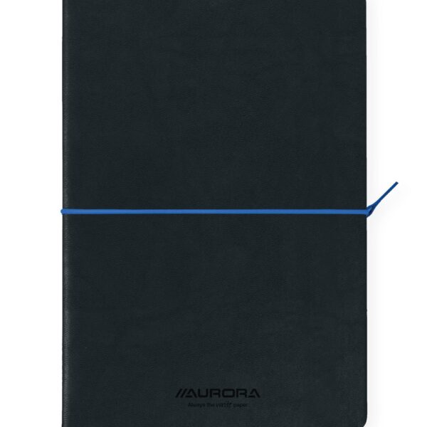 AURORA Notizbuch Softcover A5 2396TESB schwarz/blau, liniert 192 S.
