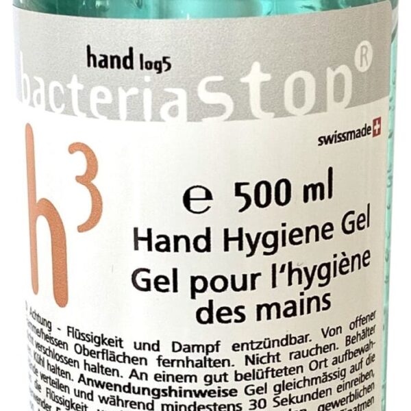BACTERIASTOP Händedesinfektions-Gel H3500 Pumpflasche 500ml