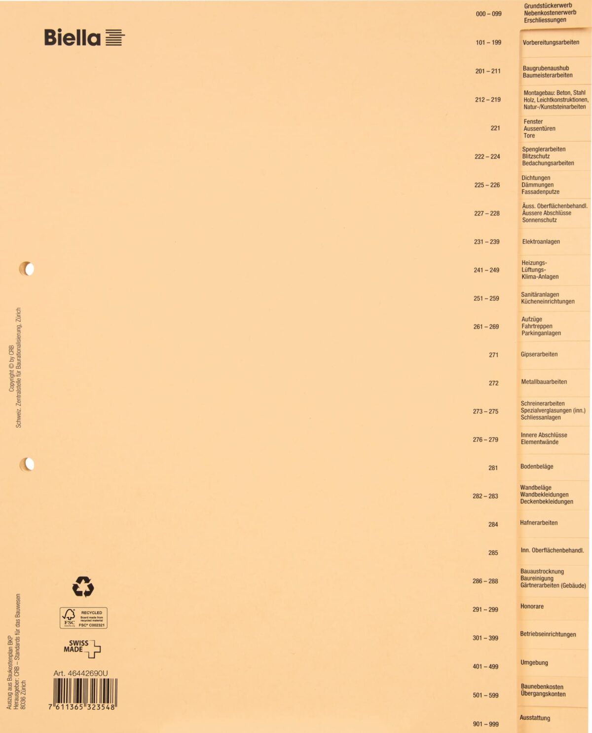 BIELLA Bauabrechnungsregister A4 46442690U braun DE 26-teilig – Hochwertig & günstig bei ShopDeca
