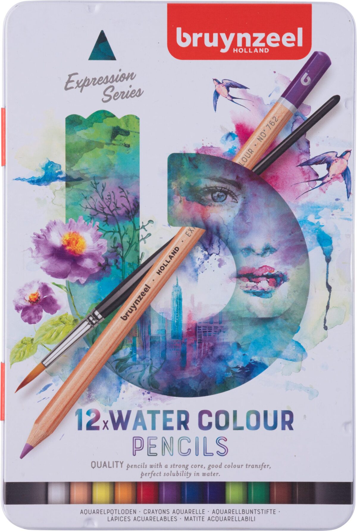 BRUYNZEEL Aquarellfarbstifte Expression 60313012 12 Farben Metalletui – Hochwertig & günstig bei ShopDeca