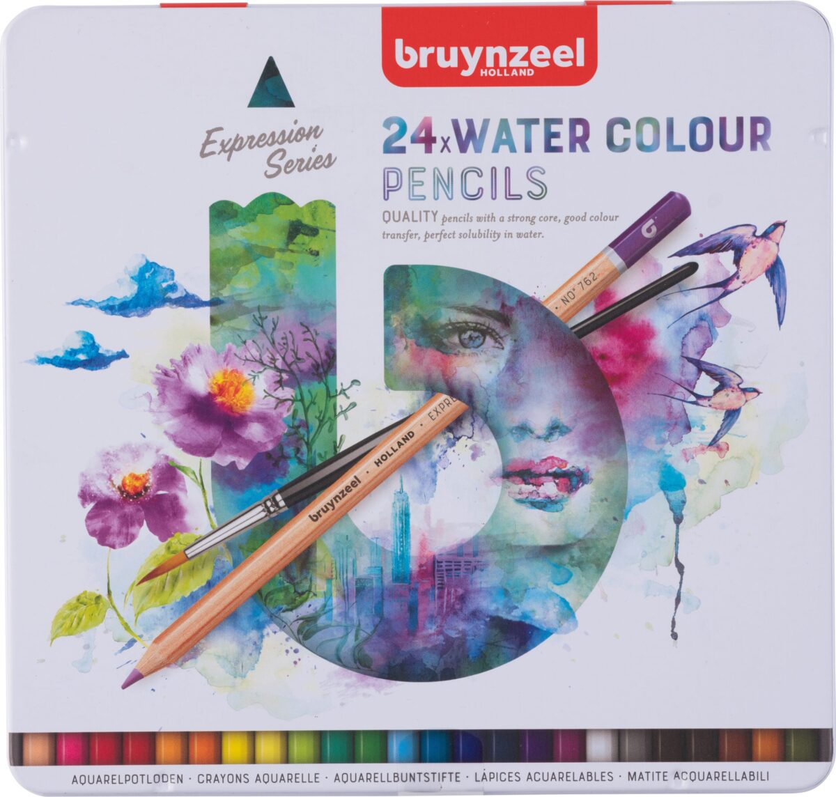 BRUYNZEEL Aquarellfarbstifte Expression 60313024 24 Farben Metalletui – Hochwertig & günstig bei ShopDeca