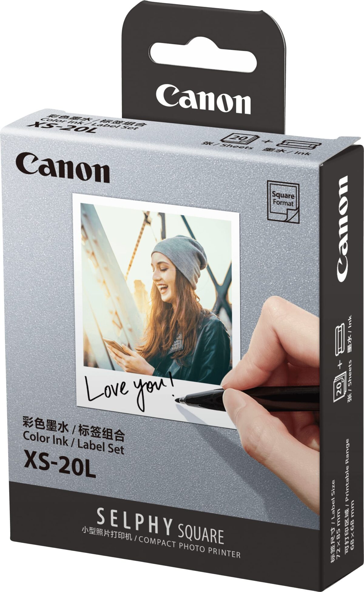 CANON Farbtinte/Kleberset 7,2x8,5cm XS-20L Selphy Square QX10 2x10 Blatt – Hochwertig & günstig bei ShopDeca