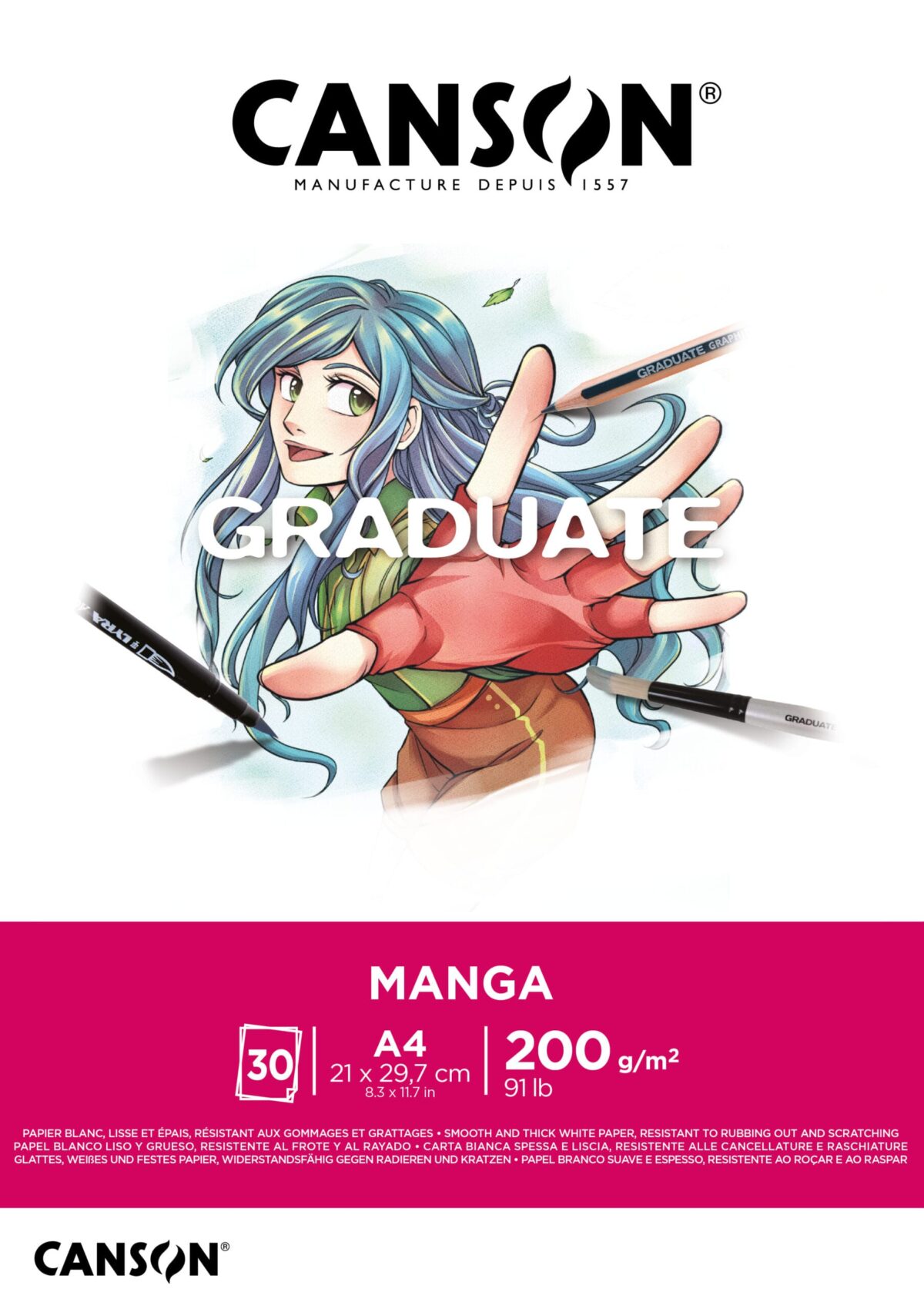 CANSON Graduate Manga A4 31250P030 30 Blatt, weiss, 200g – Hochwertig & günstig bei ShopDeca