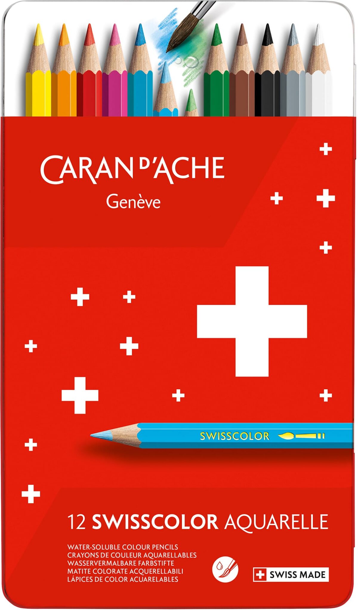 CARAN D'ACHE Farbstifte Swisscolor 1285.712 assortiert 12 Stück – Hochwertig & günstig bei ShopDeca
