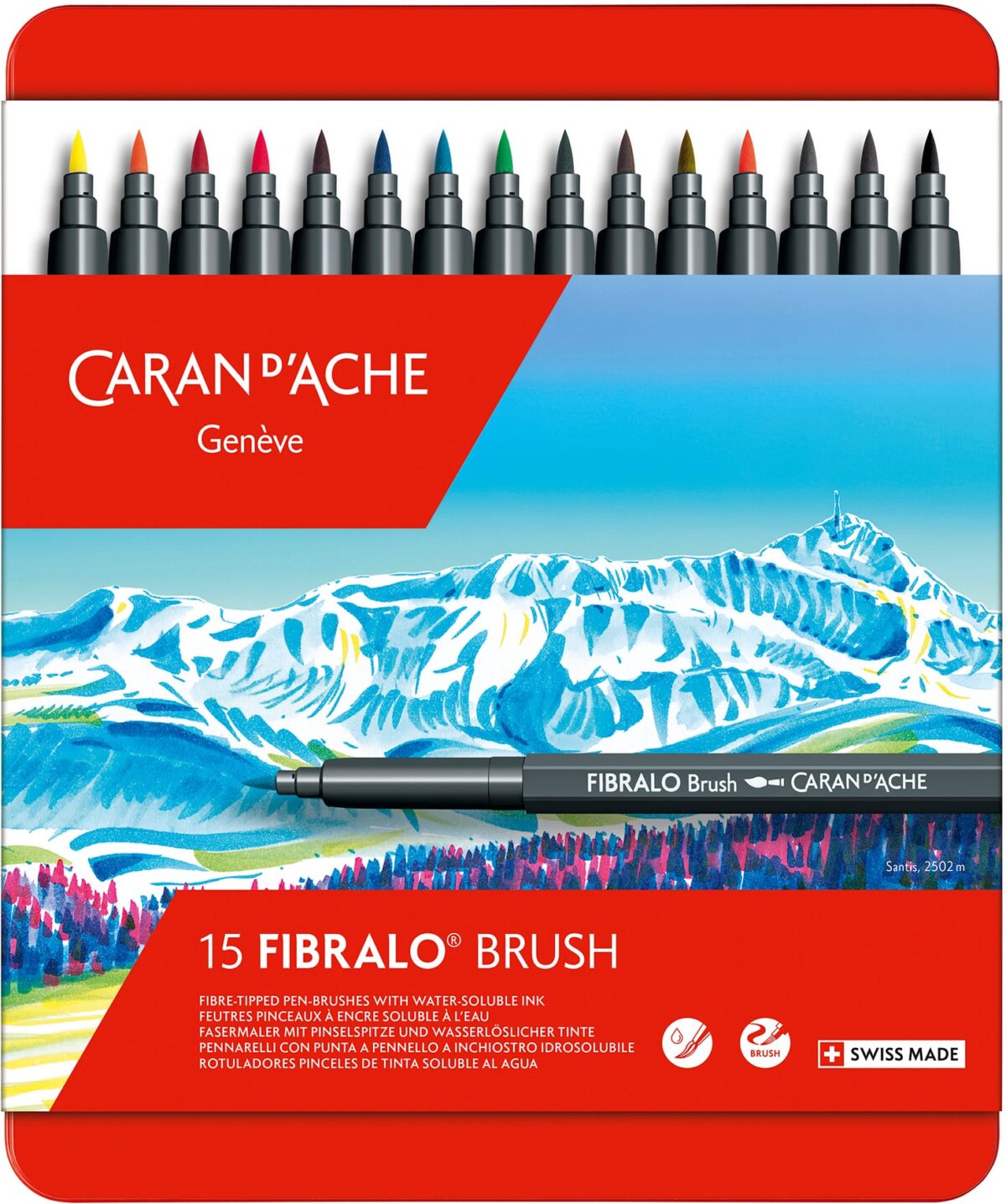 CARAN D'ACHE Classic Fibralo Brush 0.5-5mm 186.315 15 Farben ass. – Hochwertig & günstig bei ShopDeca
