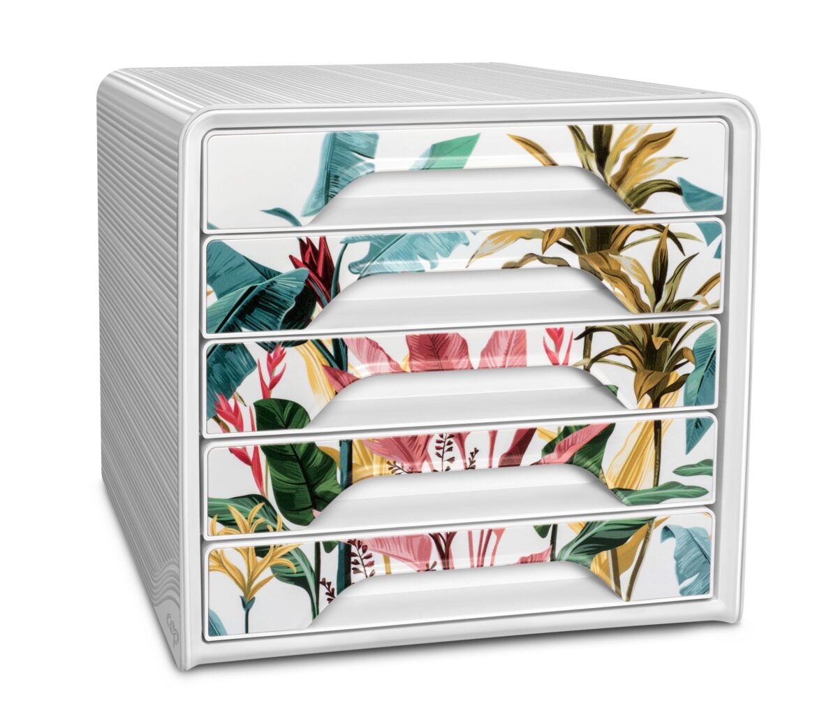 CEP Schubladenbox Smoove Tropical 1071110581 5 Schubladen weiss/tropisch – Hochwertig & günstig bei ShopDeca