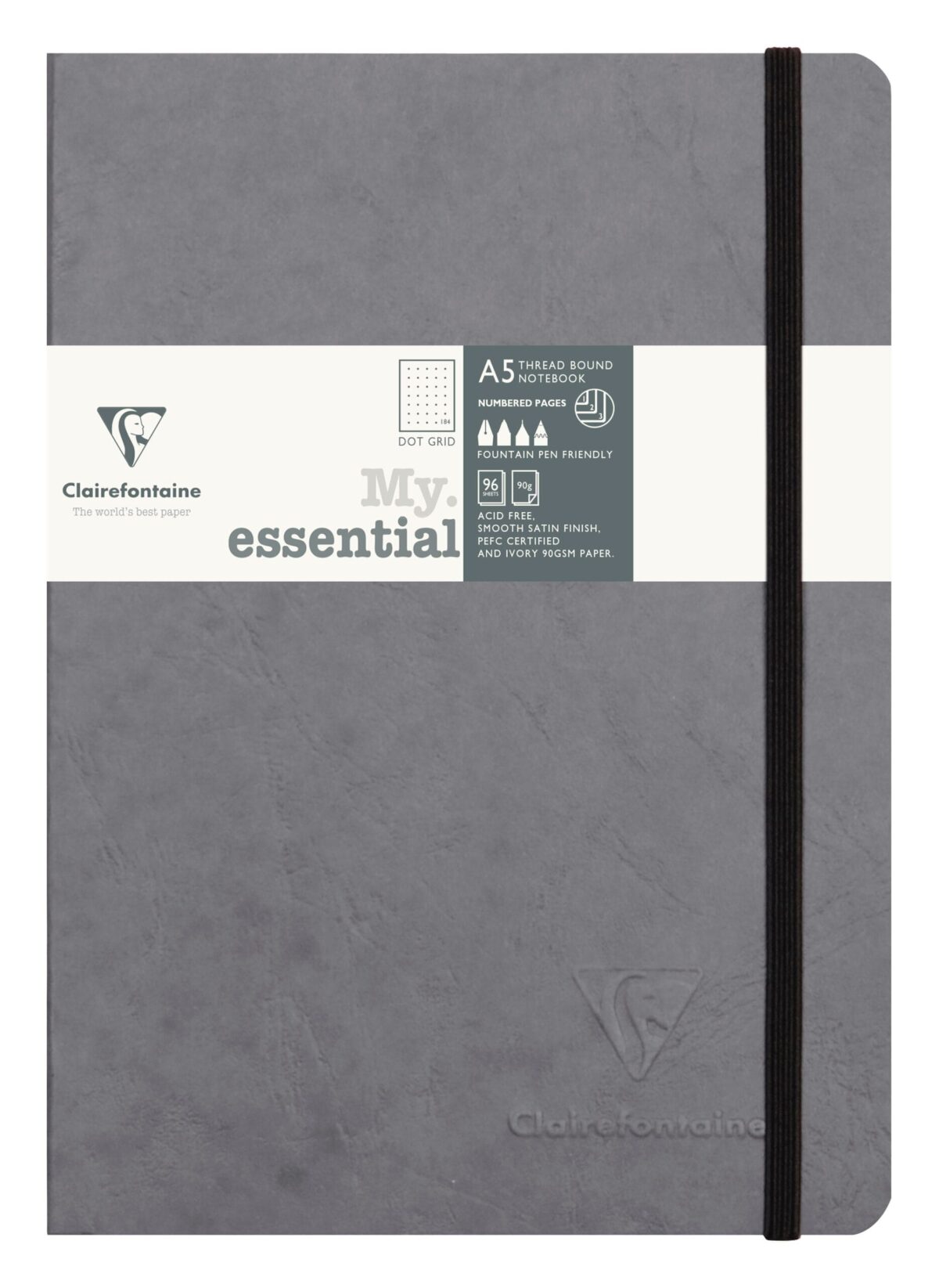CLAIREFONTAINE AgeBag MyEss A5 793435C Notizbuch dot grau 96 Bl – Hochwertig & günstig bei ShopDeca