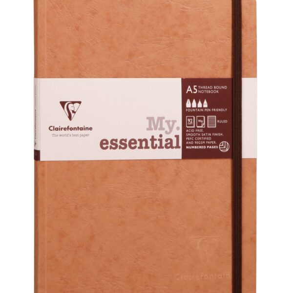 CLAIREFONTAINE AgeBag MyEss A5 79346C Notizbuch liniert braun 96 Bl