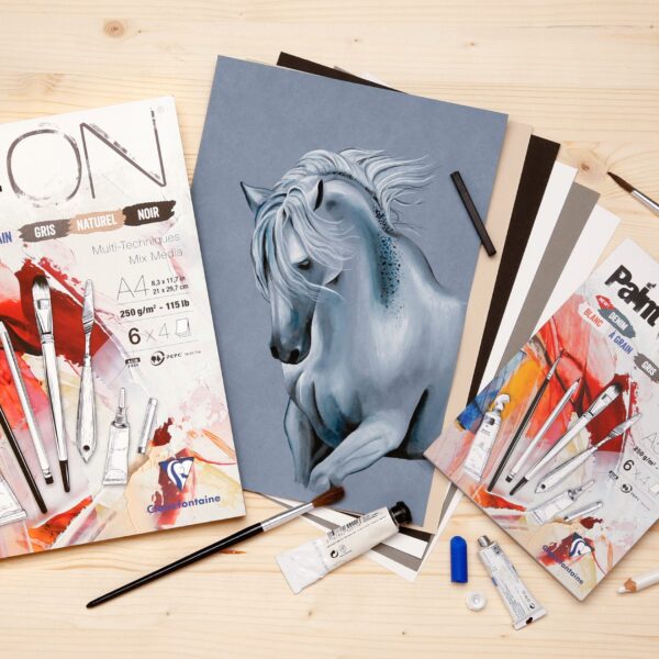 CLAIREFONTAINE Paint'On Block A5 975409C Sortiert 24 Blatt