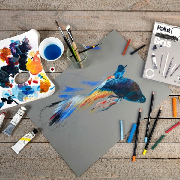CLAIREFONTAINE Paint'On Fgekörnt A5 975808C Grau 30 Blatt
