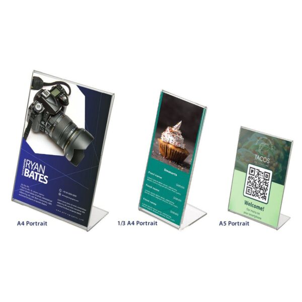 Tischaufsteller L-Form Acryl