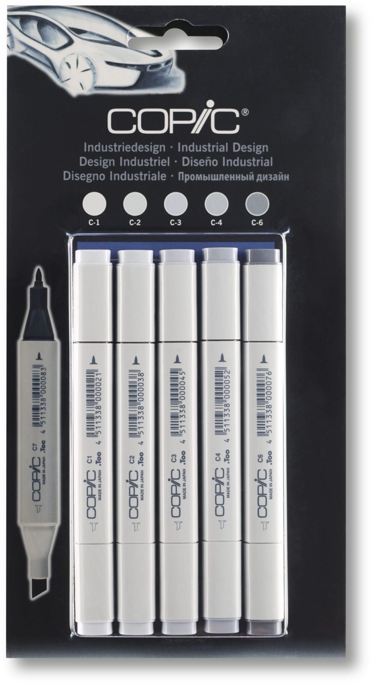COPIC Marker Classic 20075566 Grau Industriedesign, 5 Stück – Hochwertig & günstig bei ShopDeca
