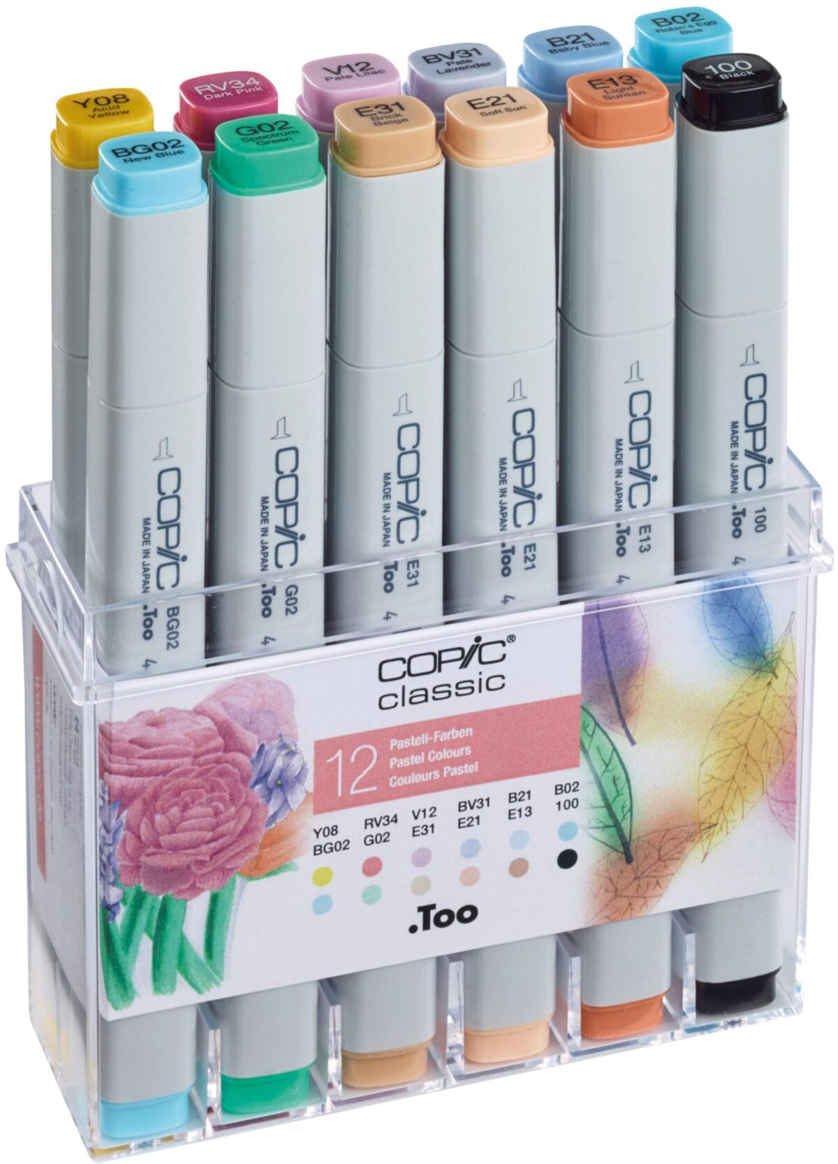 COPIC Marker Classic 20075704 Pastell-Farben, 12 Stück – Hochwertig & günstig bei ShopDeca