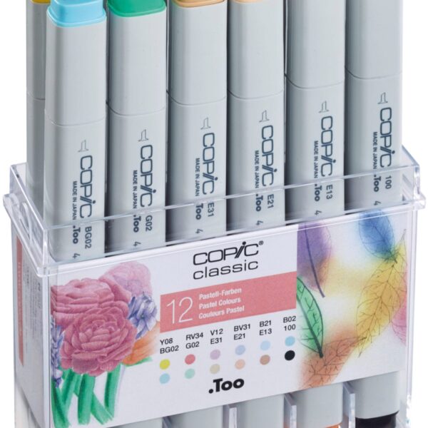 COPIC Marker Classic 20075704 Pastell-Farben, 12 Stück