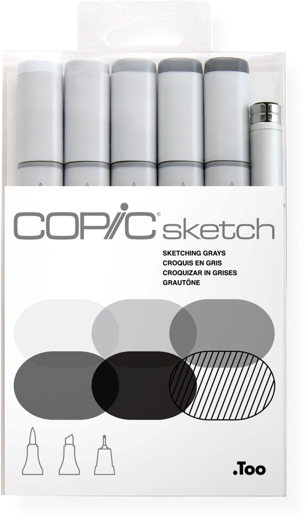 COPIC Marker Sketch 21075681 Set Sketching Greys, 6 Stück – Hochwertig & günstig bei ShopDeca