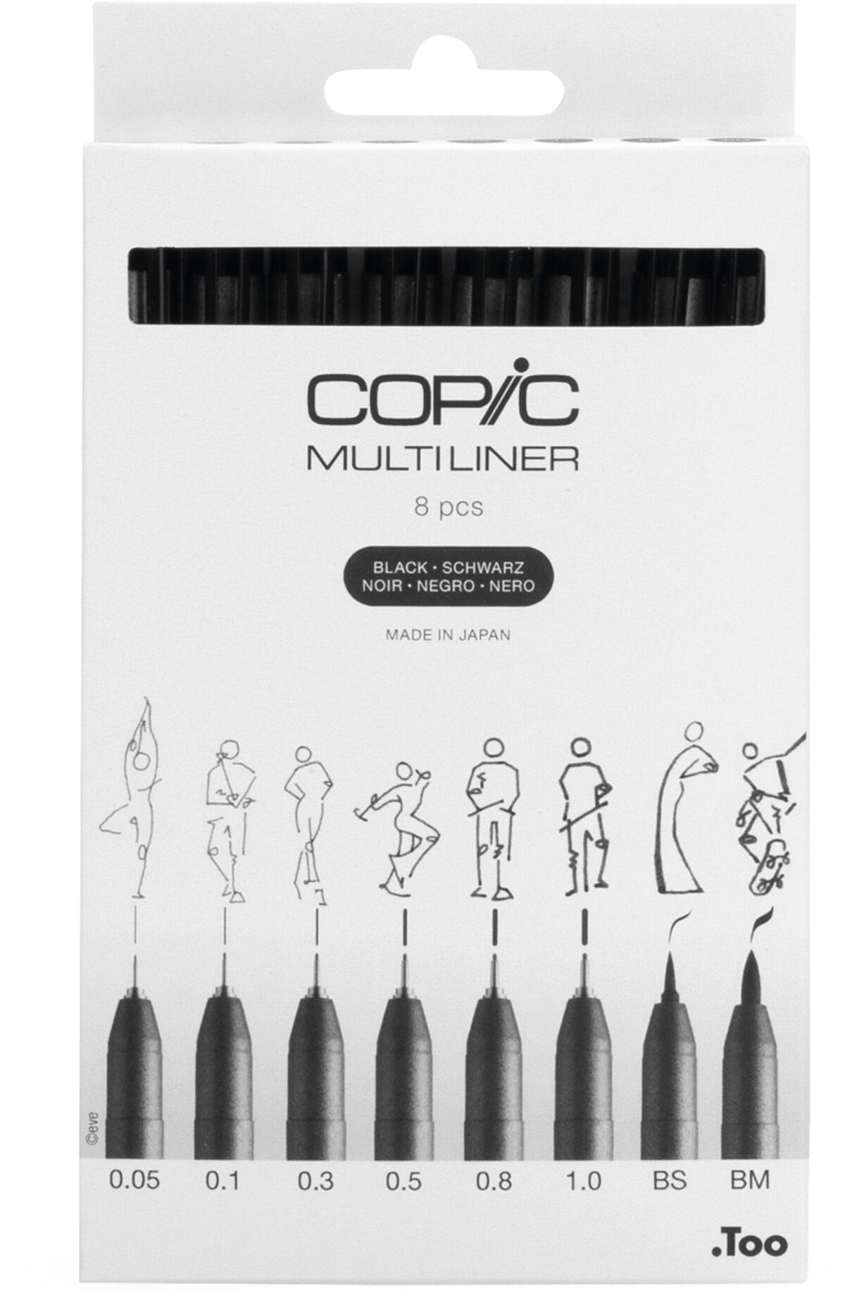 COPIC Multiliner 2207510 Set schwarz, 8 Stück – Hochwertig & günstig bei ShopDeca