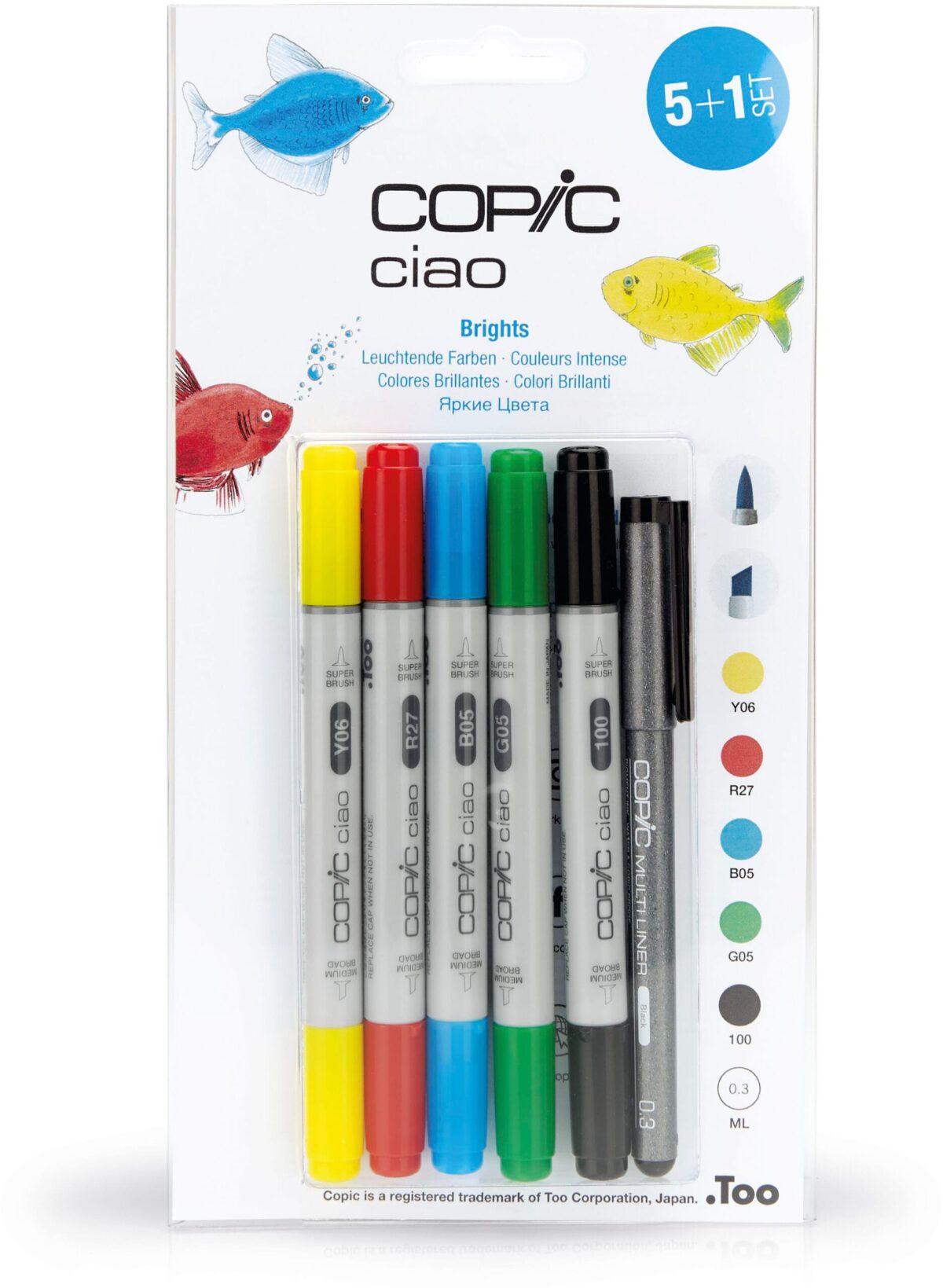 COPIC Marker Ciao 22075550 5+1 Set Brights – Hochwertig & günstig bei ShopDeca