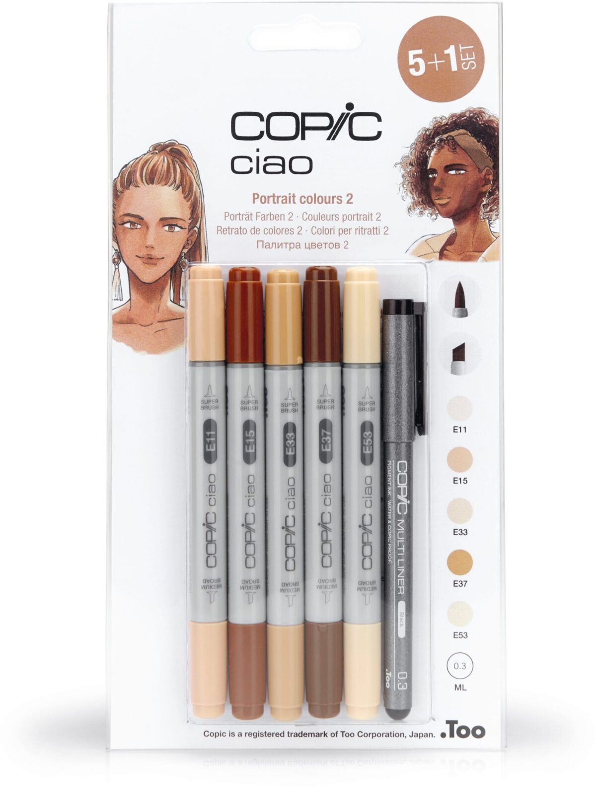 COPIC Marker Ciao 22075553 5+1 Set Portrait colours 2 – Hochwertig & günstig bei ShopDeca