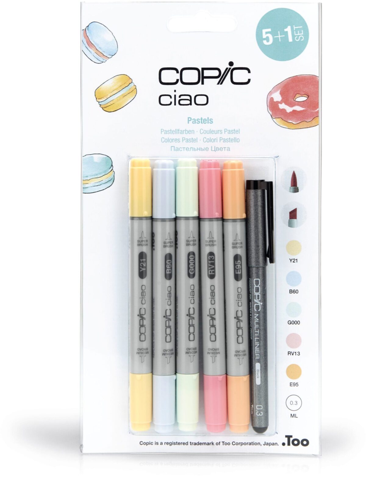 COPIC Marker Ciao 22075555 5+1 Set Pastels – Hochwertig & günstig bei ShopDeca