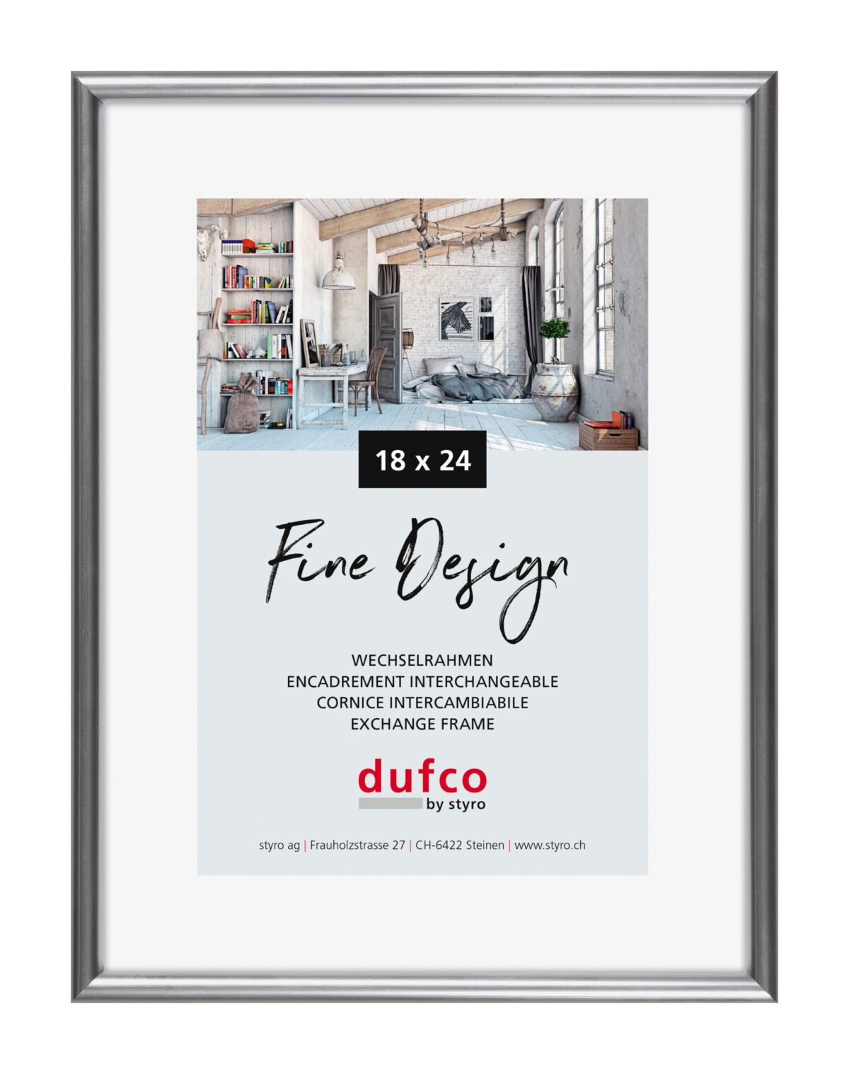 DUFCO Bilderrahmen 18x24cm 1400.40026 Fine Design silber – Hochwertig & günstig bei ShopDeca