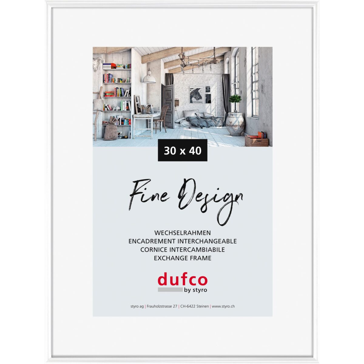 DUFCO Bilderrahmen 30x40cm 1400.40041 Fine Design weiss – Hochwertig & günstig bei ShopDeca