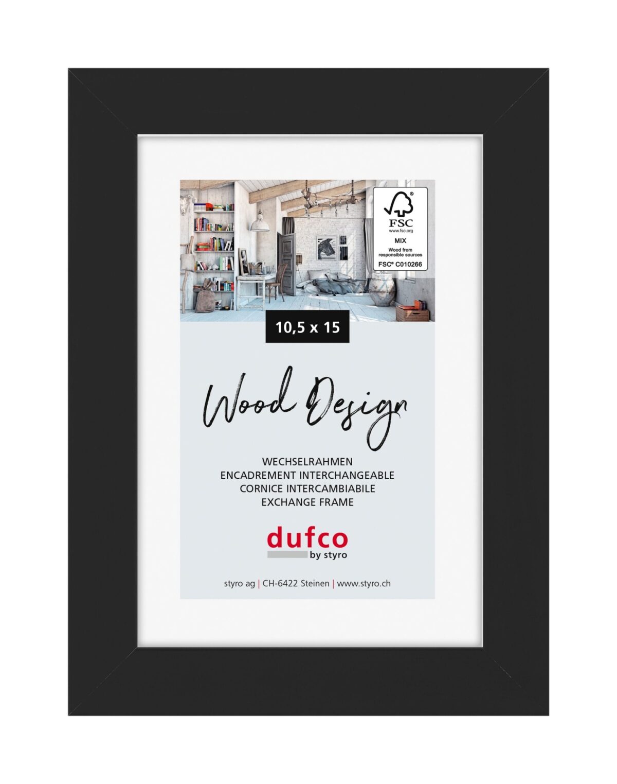 DUFCO Holz-Bilderrahmen 10.5x15cm 1610.80102 Toronto schwarz – Hochwertig & günstig bei ShopDeca