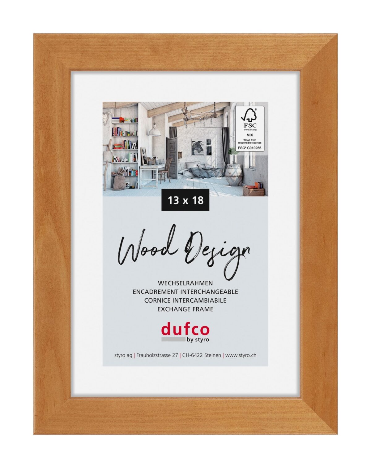 DUFCO Holz-Bilderrahmen 13x18cm 1610.80597 Toronto Kirschbaum – Hochwertig & günstig bei ShopDeca
