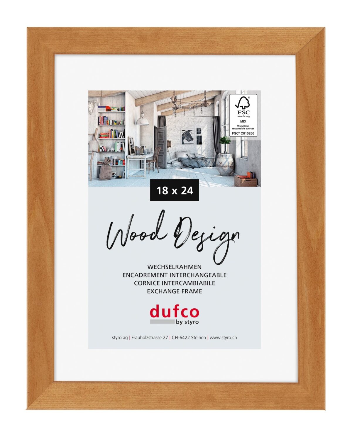 DUFCO Holz-Bilderrahmen 18x24cm 1610.80598 Toronto Kirschbaum – Hochwertig & günstig bei ShopDeca
