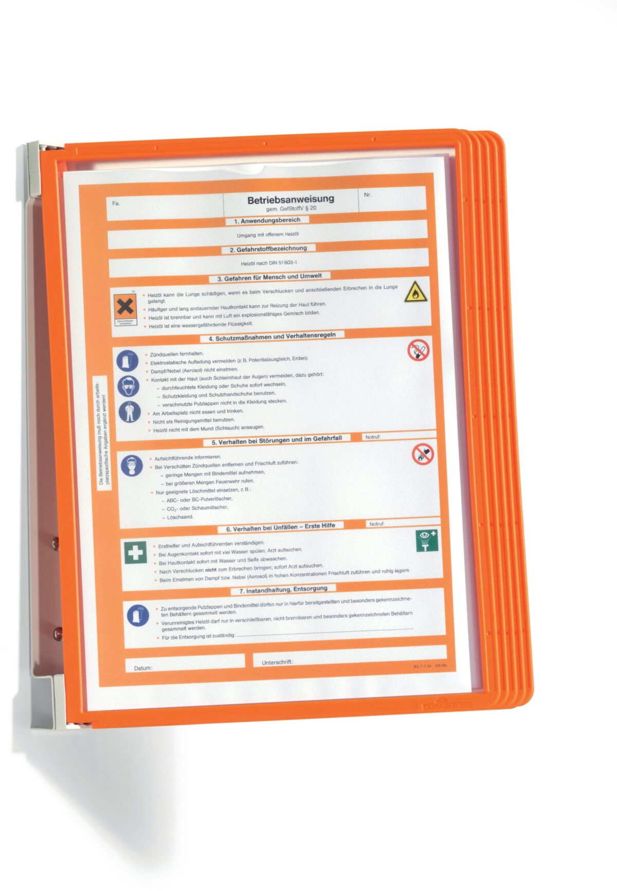 DURABLE Sichttafelsystem VARIO Wall5 555109 orange mit 5 Sichttafeln – Hochwertig & günstig bei ShopDeca