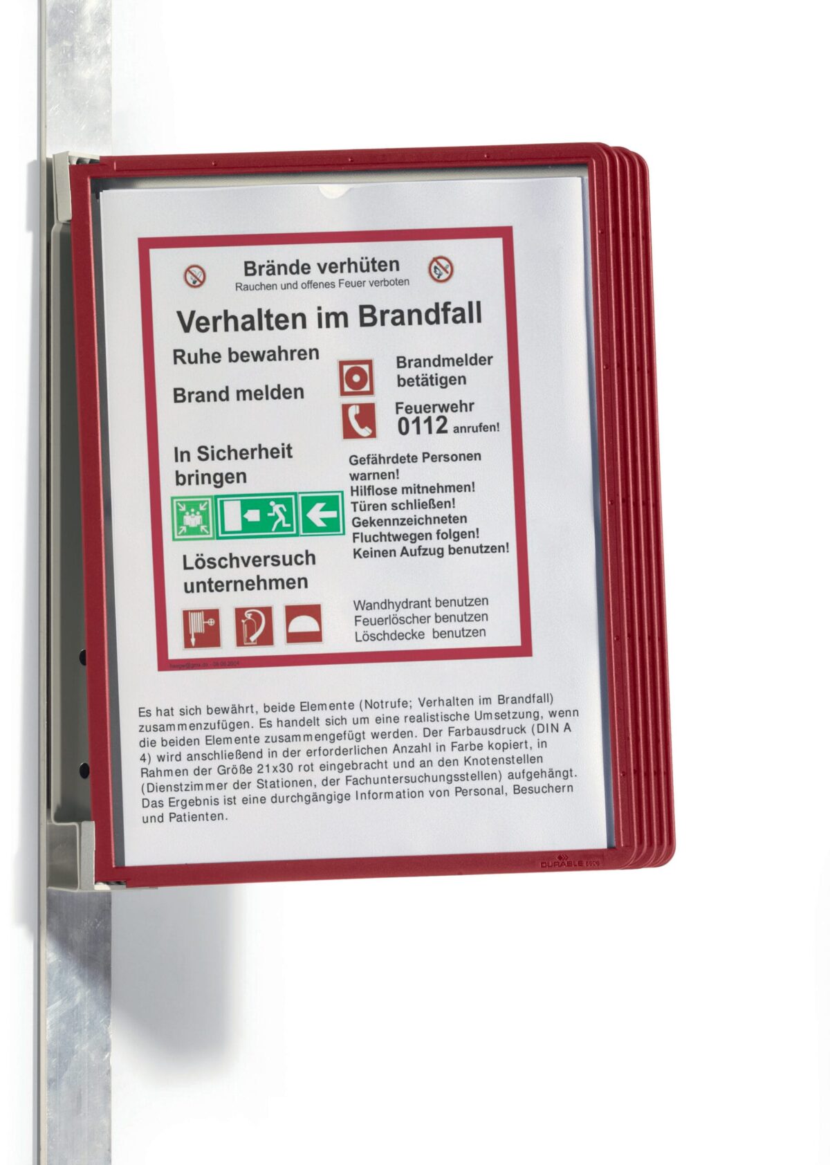 DURABLE Vario Magnet Wall, 5 Sherpa A4 591403 Set, rot – Hochwertig & günstig bei ShopDeca