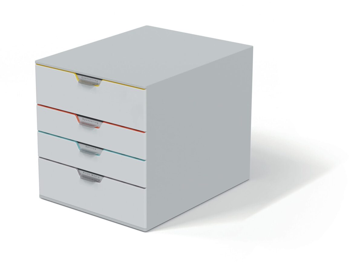 DURABLE Box VARICOLOR 4 762427 weiss/mehrfarbig 4 Schubladen – Hochwertig & günstig bei ShopDeca