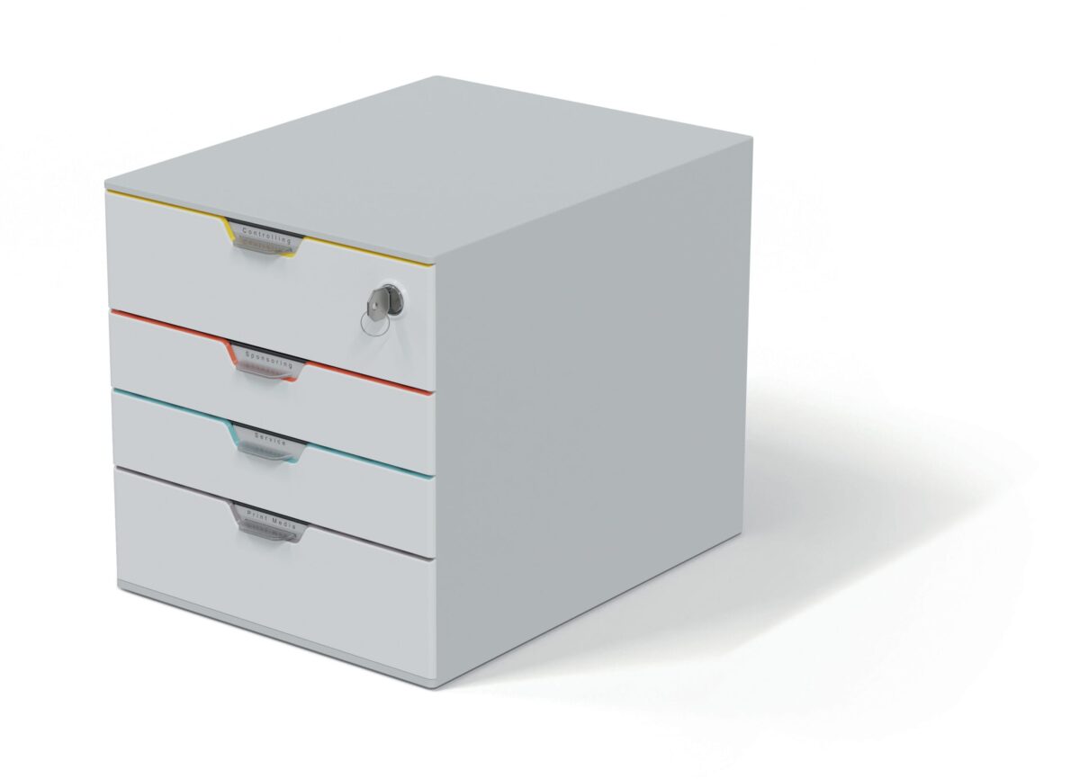 DURABLE Box VARICOLOR SAFE 4 762627 weiss/mehrfarbig 4 Schubladen – Hochwertig & günstig bei ShopDeca