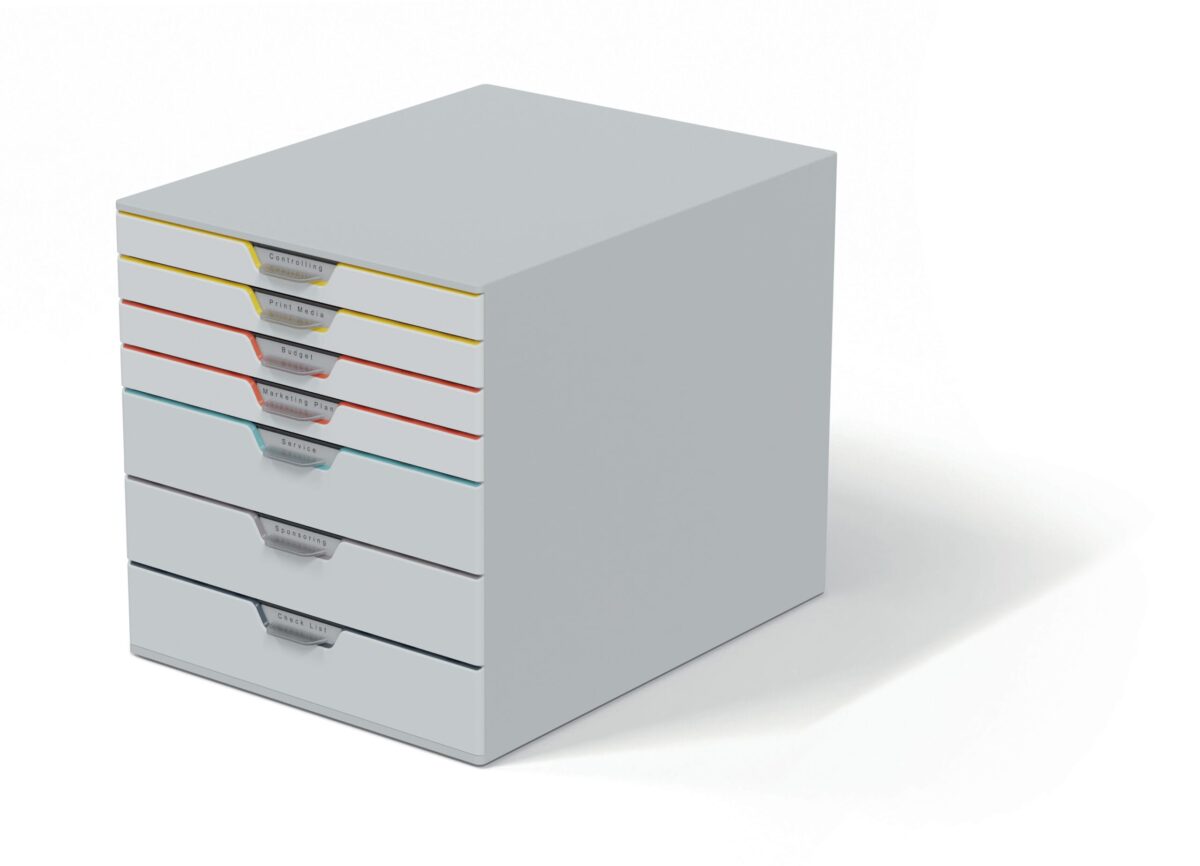 DURABLE Box VARICOLOR 7 762727 weiss/mehrfarbig 7 Schubladen – Hochwertig & günstig bei ShopDeca