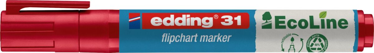 EDDING Flipchart Marker 31 1.5-3mm 31-2 rot – Hochwertig & günstig bei ShopDeca