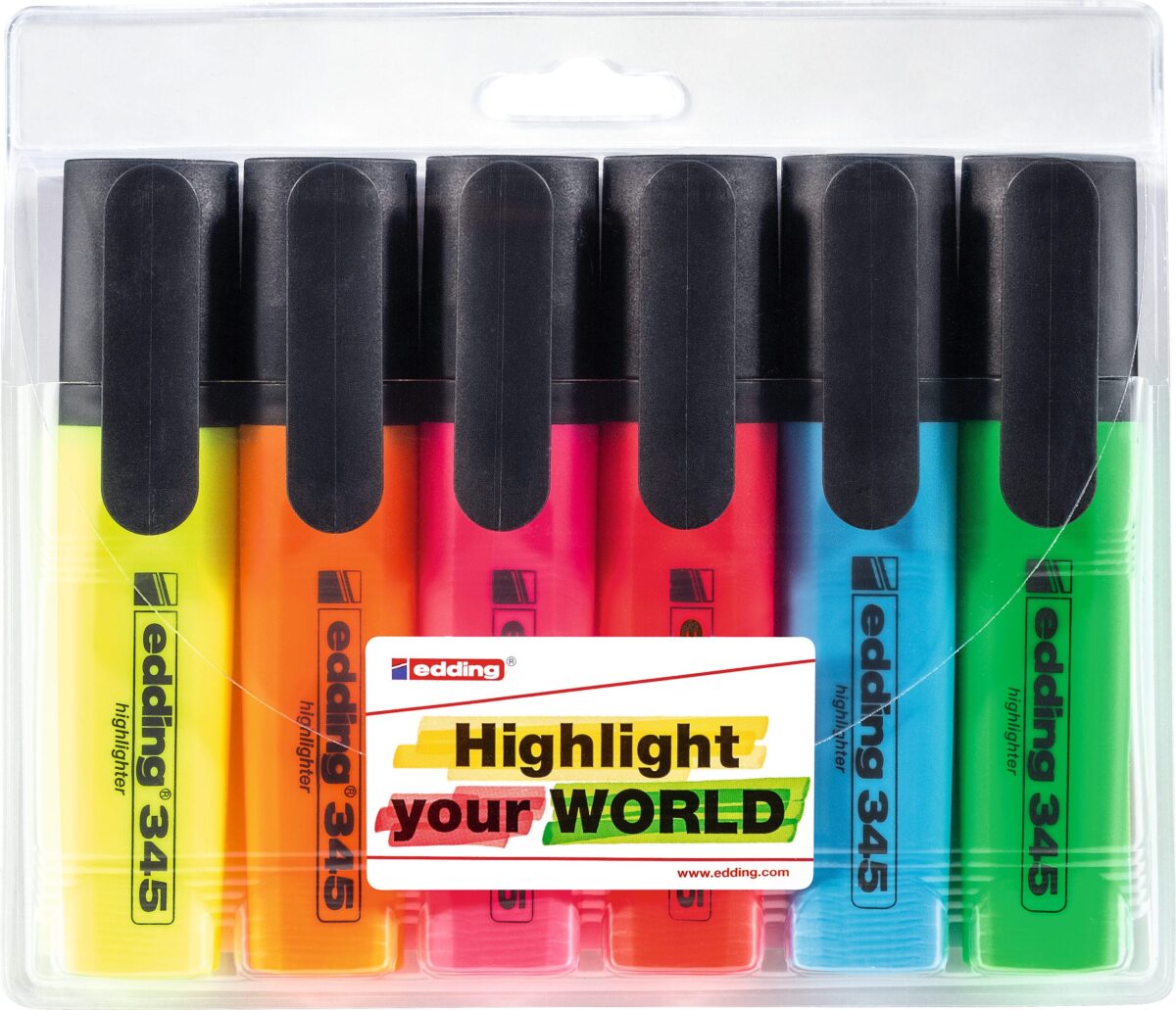 EDDING Textmarker 345 345-E6 6 Farben ass. – Hochwertig & günstig bei ShopDeca