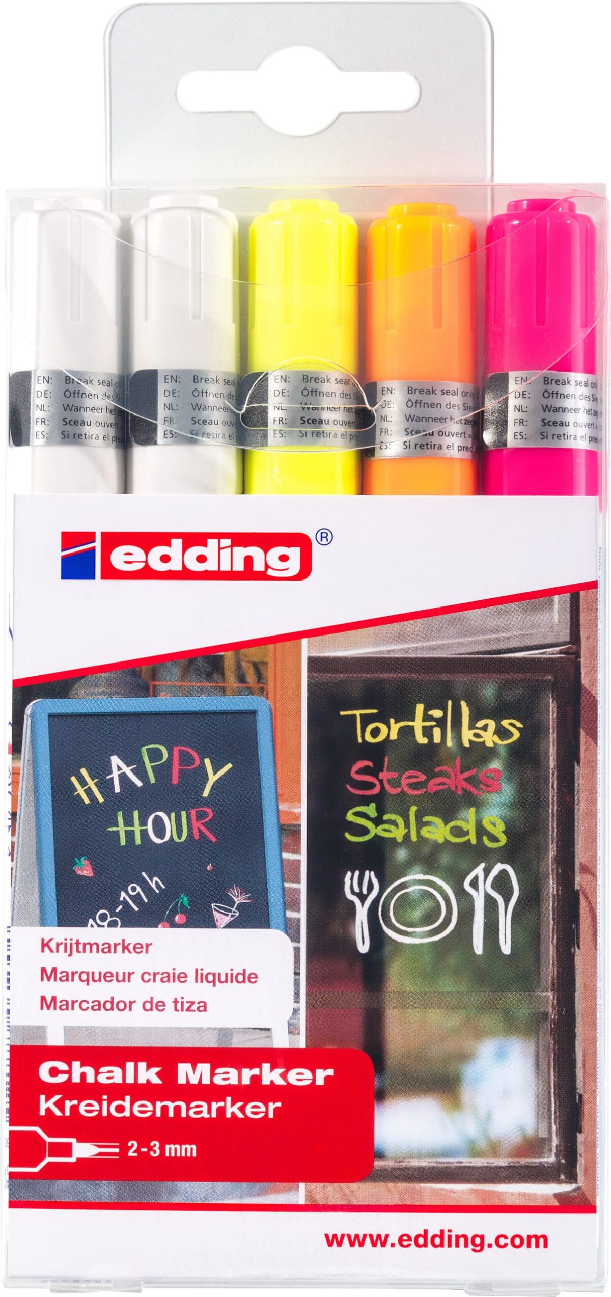 EDDING Windowmarker 4095 2-3mm 4095-E5 5 Farben ass. – Hochwertig & günstig bei ShopDeca