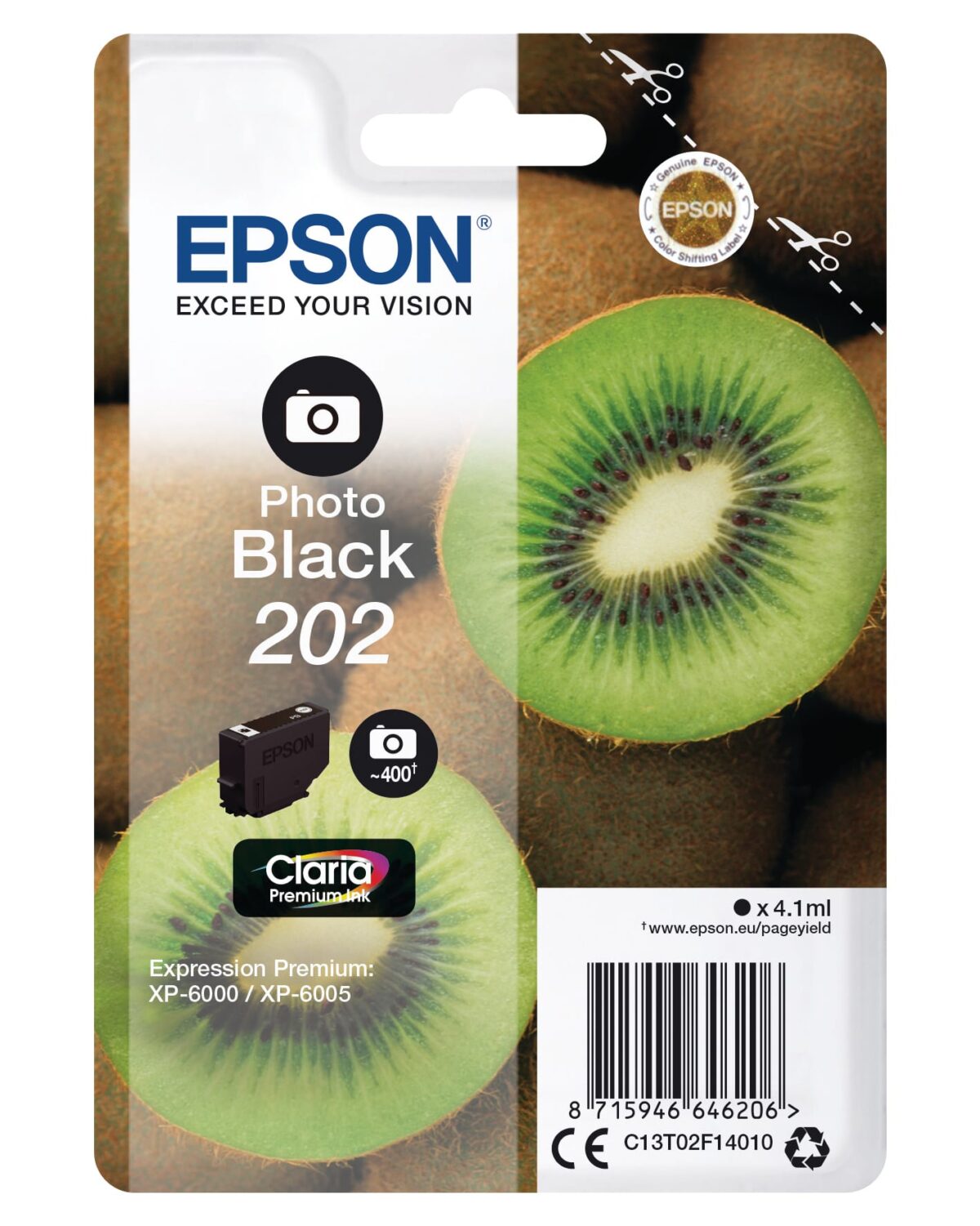 EPSON Tintenpatrone 202 ph.schwarz T02F140 XP-6000/6005 400 Seiten – Hochwertig & günstig bei ShopDeca