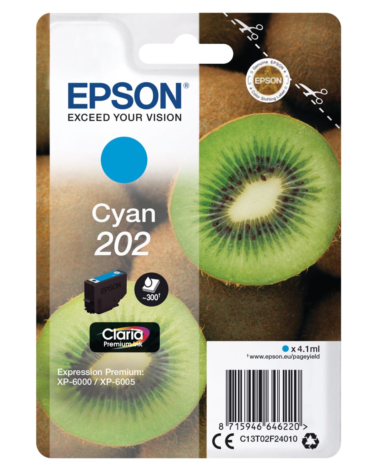 EPSON Tintenpatrone 202 cyan T02F240 XP-6000/6005 300 Seiten – Hochwertig & günstig bei ShopDeca