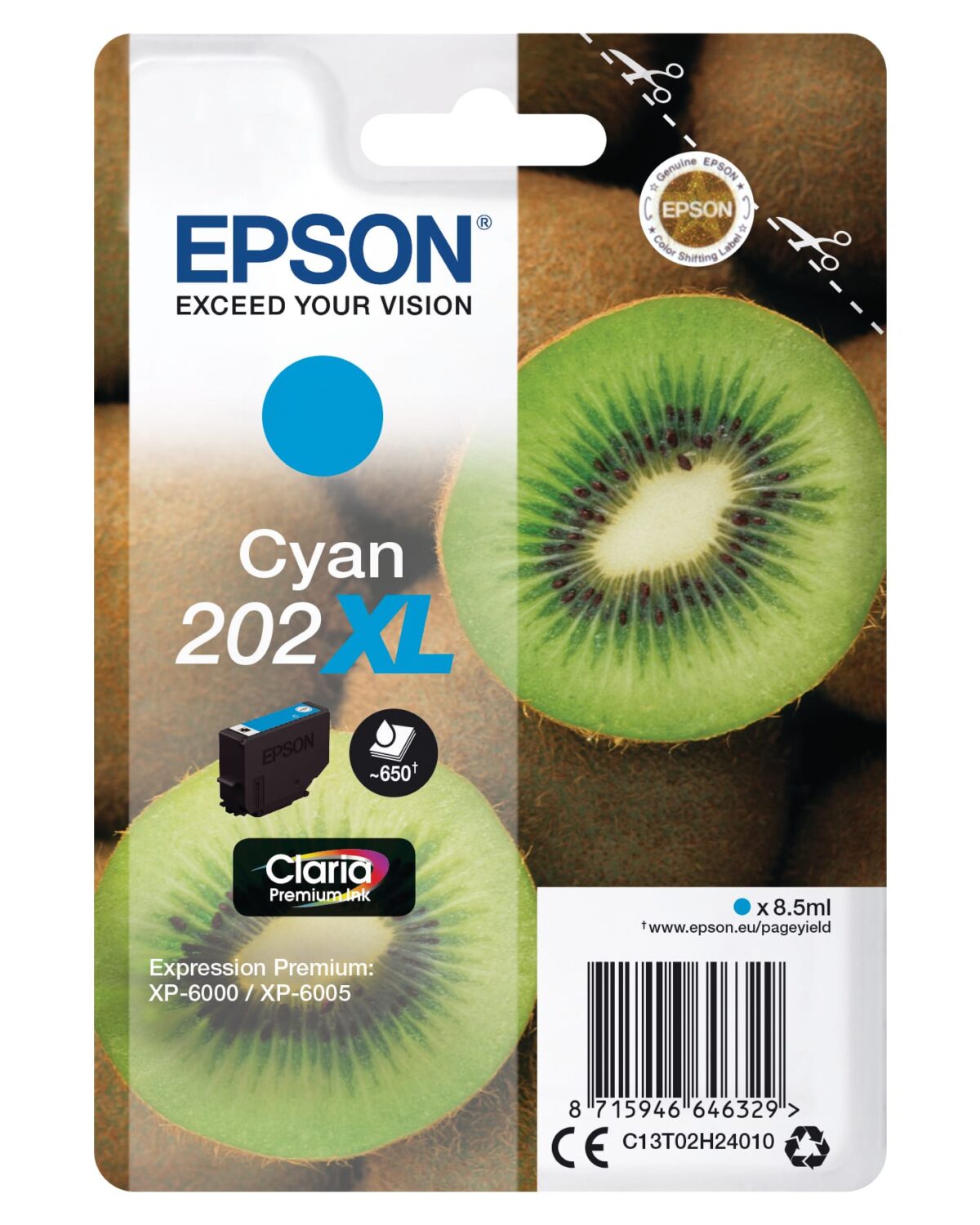 EPSON Tintenpatrone 202XL cyan T02H240 XP-6000/6005 650 Seiten – Hochwertig & günstig bei ShopDeca