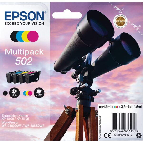 EPSON Multipack Tinte 502 CMYBK T02V640 WF-2860/XP-5100 4-color
