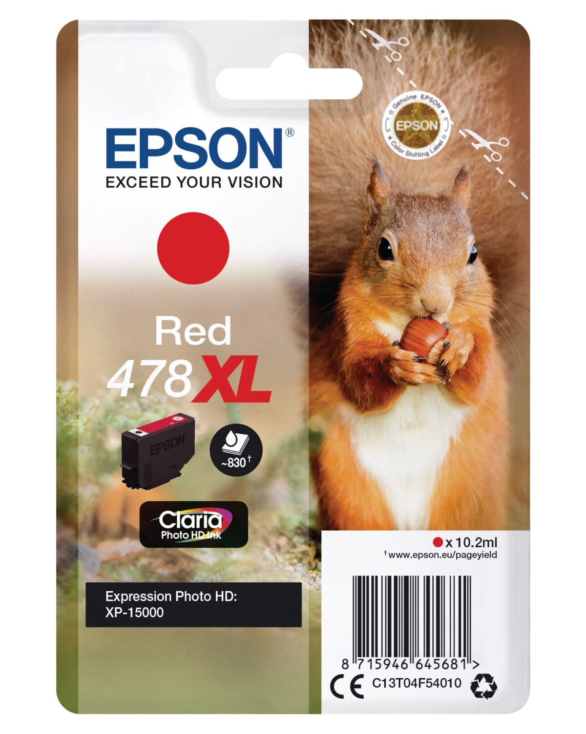 EPSON Tintenpatrone 478XL rot T04F540 XP-15000 830 Seiten – Hochwertig & günstig bei ShopDeca