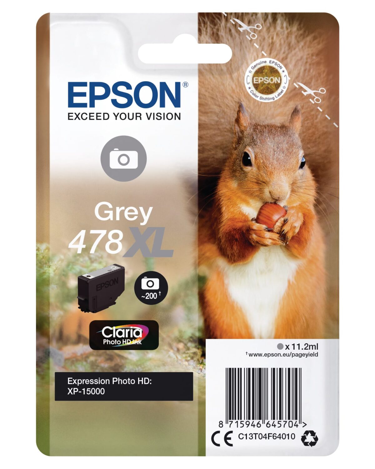EPSON Tintenpatrone 478XL grau T04F640 XP-15000 200 Photos – Hochwertig & günstig bei ShopDeca