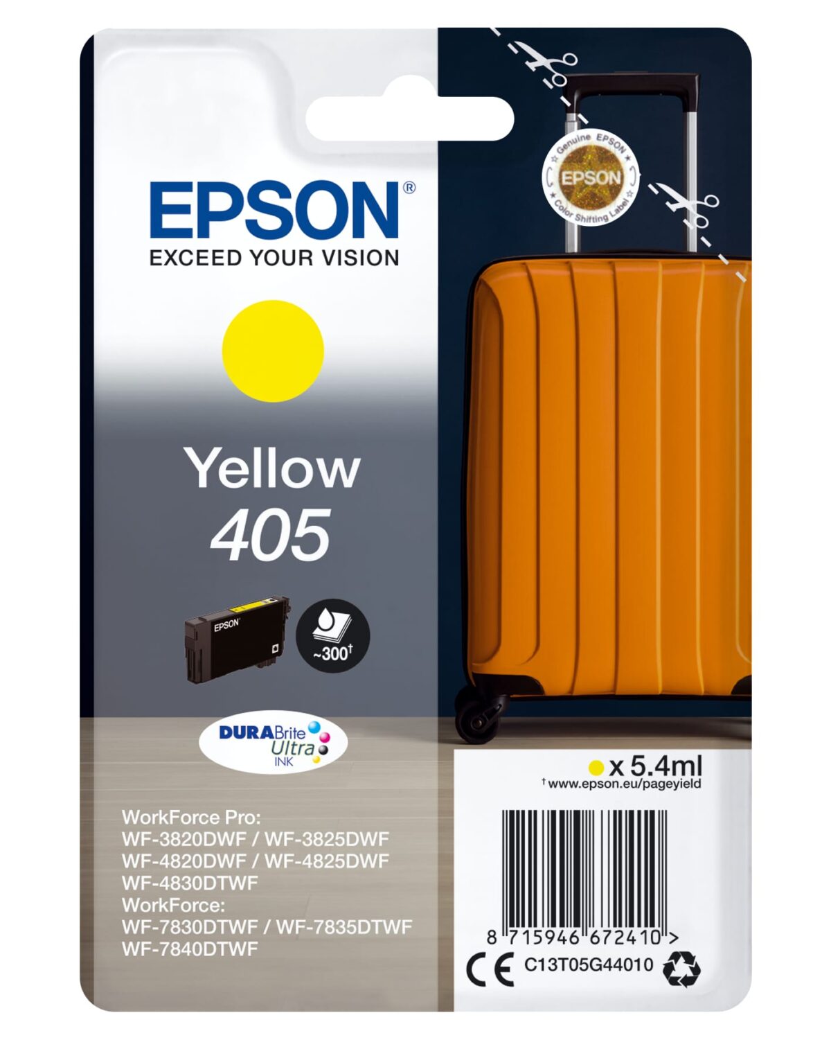 EPSON Tintenpatrone 405 yellow T05G44010 WF-7830DTWF 300 Seiten – Hochwertig & günstig bei ShopDeca