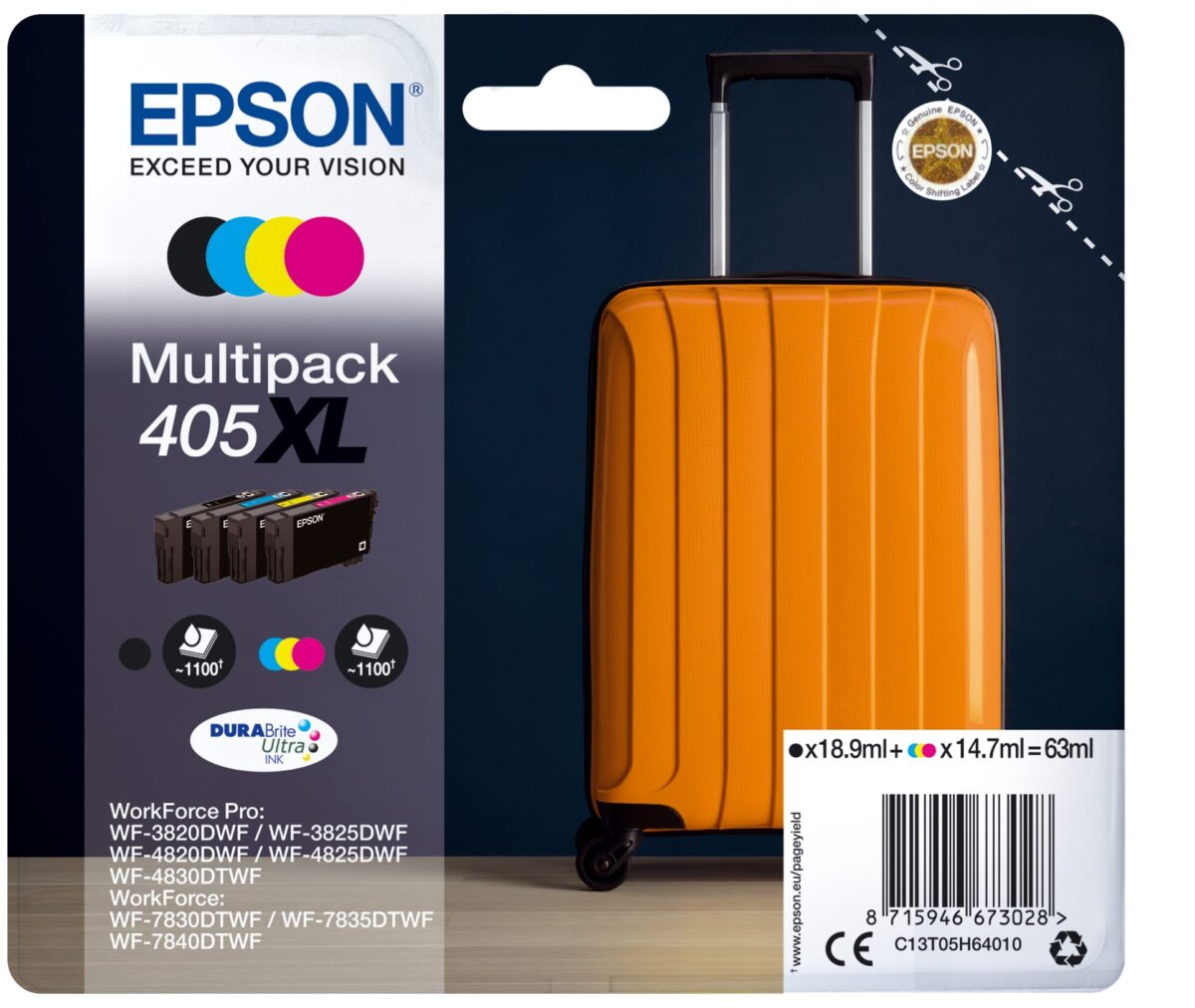 EPSON Multipack Tinte 405XL CMYBK T05H64010 WF-7830DTWF 4-color – Hochwertig & günstig bei ShopDeca