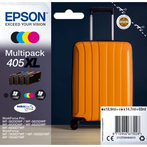 EPSON Multipack Tinte 405XL CMYBK T05H64010 WF-7830DTWF 4-color