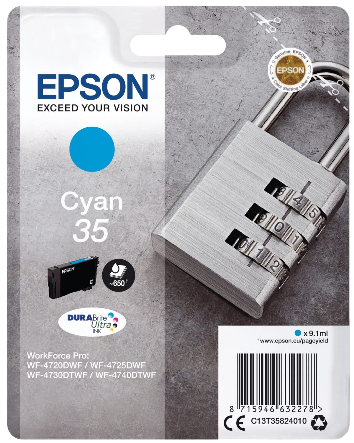EPSON Tintenpatrone cyan T358240 WF-4720/4725DWF 650 Seiten – Hochwertig & günstig bei ShopDeca