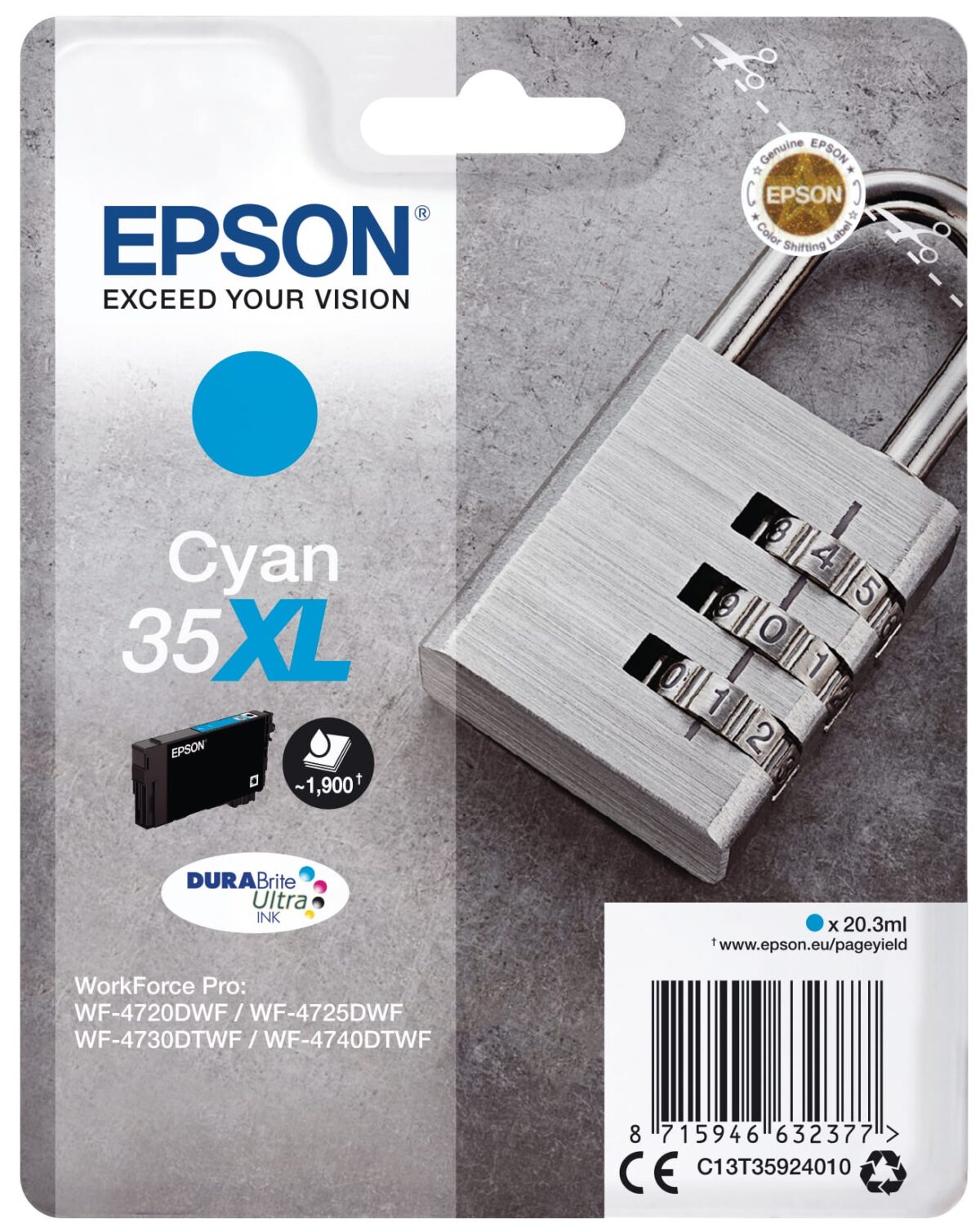 EPSON Tintenpatrone XL cyan T359240 WF-4720/4725DWF 1900 Seiten – Hochwertig & günstig bei ShopDeca
